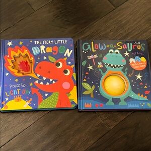 The Fiery Little Dragon and Glow-a-Saurus Interactive Books